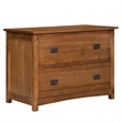 Mission Oak 2 Drawer Lateral File Cabinet - Walnut