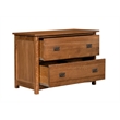Mission Oak 2 Drawer Lateral File Cabinet - Walnut