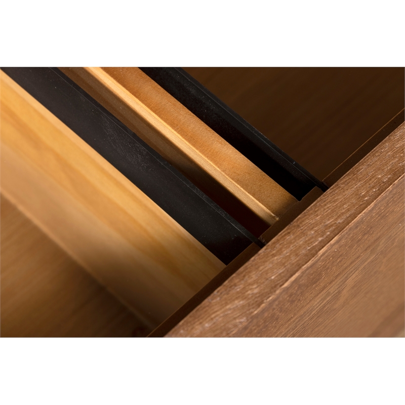 Mission Oak 2 Drawer Lateral File Cabinet - Walnut