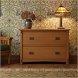 Mission Oak 2 Drawer Lateral File Cabinet - Walnut