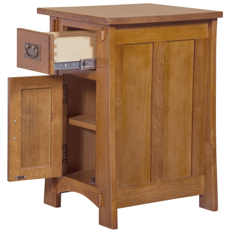 Mission Tapered Leg Narrow Nightstand - Walnut