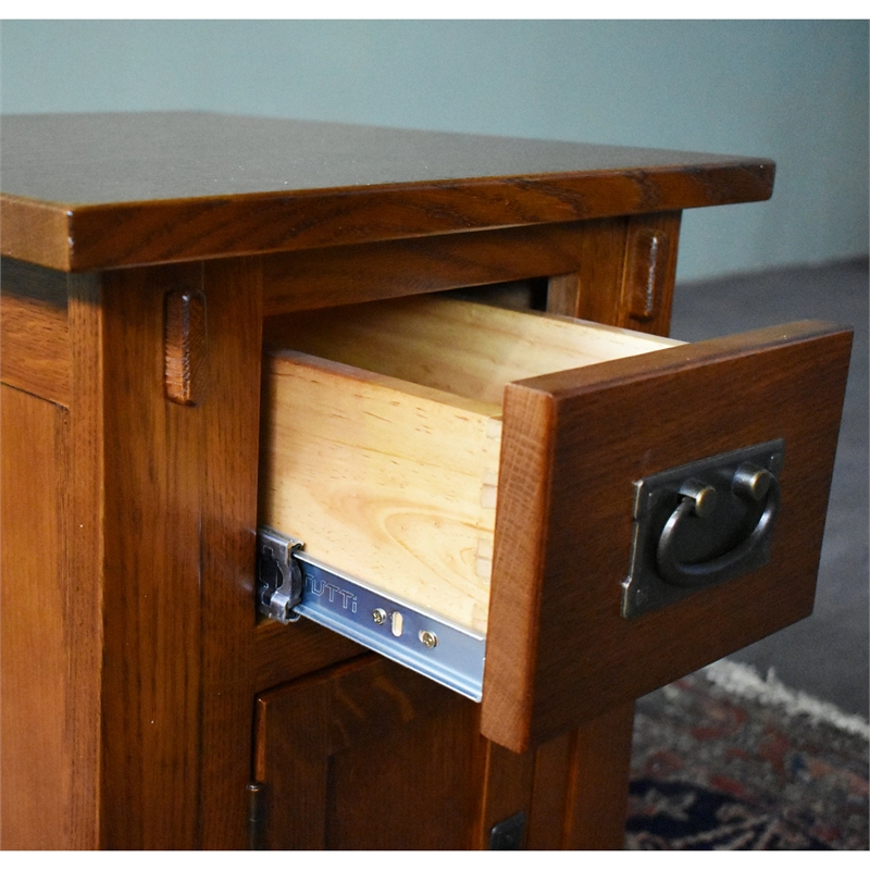 Mission Tapered Leg Narrow Nightstand - Walnut