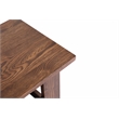 Mission Solid Oak Square End Table with Cut Outs - Walnut