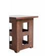 Mission Solid Oak Square End Table with Cut Outs - Walnut