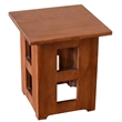 Mission Solid Oak Square End Table with Cut Outs - Michael's Cherry (MC1)