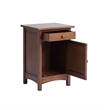 Mission 1 Door 1 Drawer Nightstand - Walnut stain