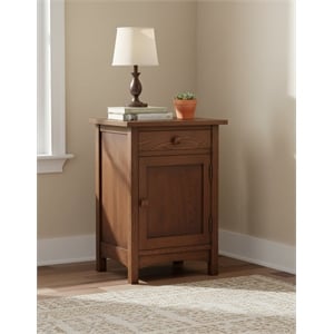 Mission 1 Door 1 Drawer Nightstand - Walnut stain