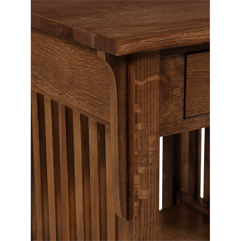 Mission 1 Drawer Crofter End Table - Model A19 - Walnut
