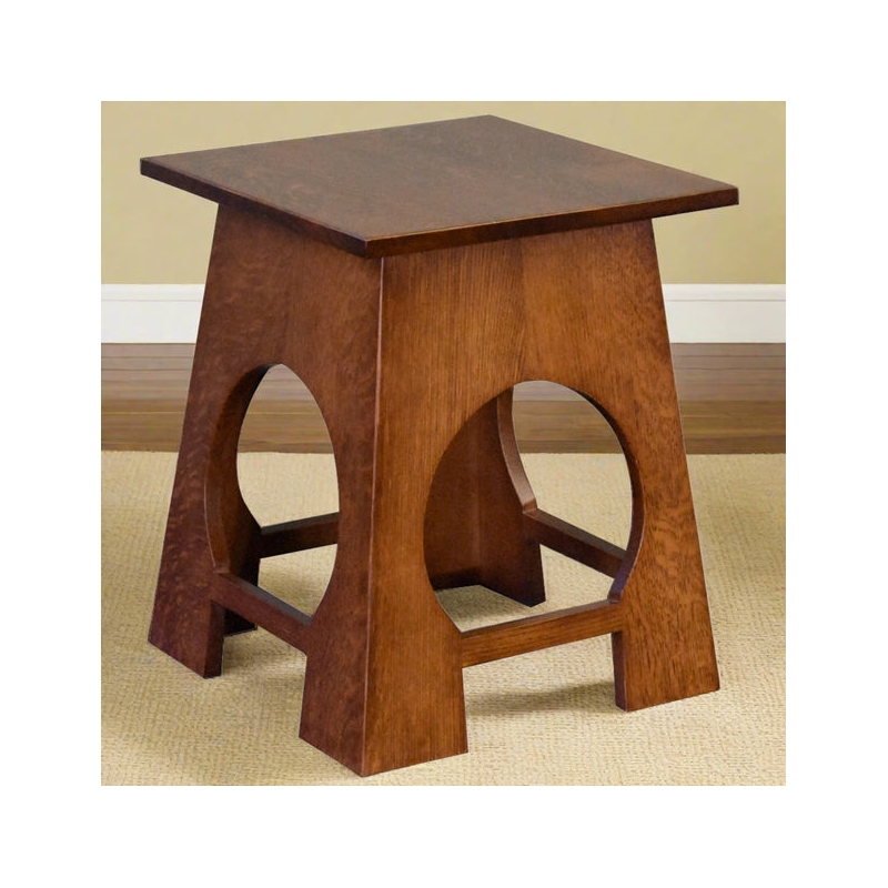 Crafters & Weavers A21 Arts and Crafts/Mission Taboret End Table in Brown