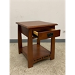 Mission Quarter Sawn White Oak 1 Drawer Inlay End Table
