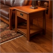 Mission Quarter Sawn White Oak 1 Drawer Inlay End Table