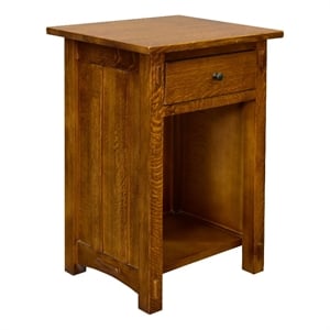Mission Solid Quarter Sawn Oak 1 Drawer End Table - Model A27