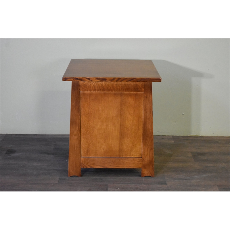Mission Style Solid Quarter Sawn Oak Keyhole End Table