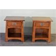 Mission Style Solid Quarter Sawn Oak Keyhole End Table
