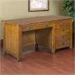 Mission Quarter Sawn Oak 5 Drawer Library Desk - Michael's Cherry