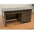 Mission Quarter Sawn Oak 5 Drawer Library Desk - Walnut