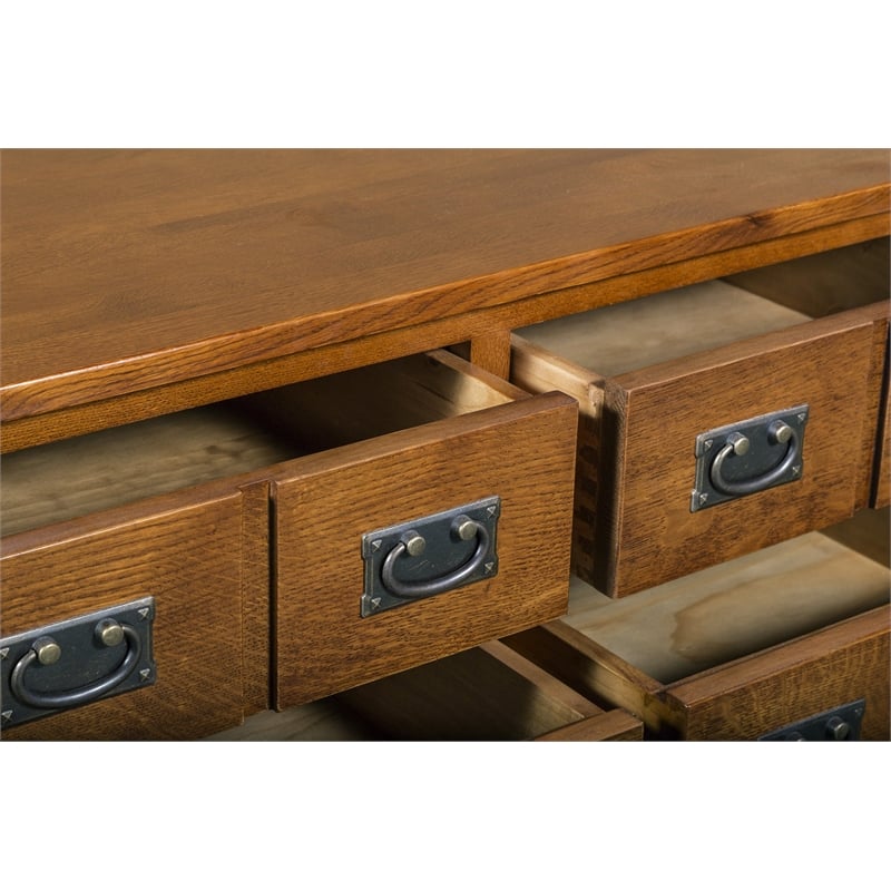 Mission 8 Drawer Coffee Table - Walnut
