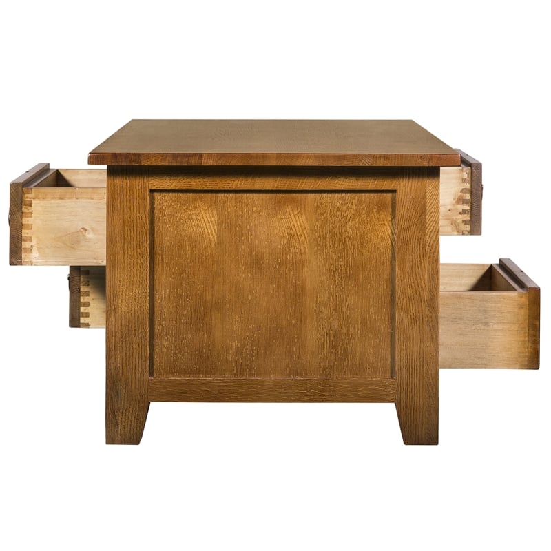 Mission 8 Drawer Coffee Table - Walnut