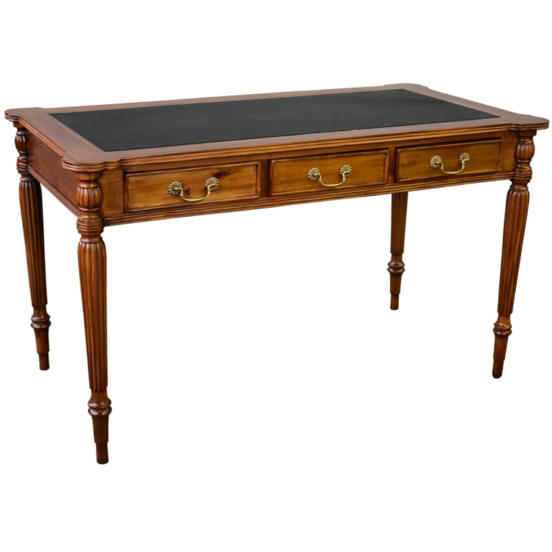 Crafters and Weavers Legacy Leather Top Desk - Light Brown Walnut