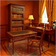 Crafters and Weavers Legacy Leather Top Desk - Light Brown Walnut
