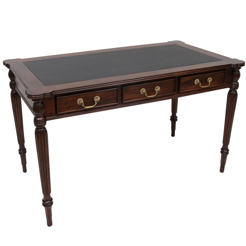 Crafters and Weavers Legacy Leather Top Desk - Brown Walnut