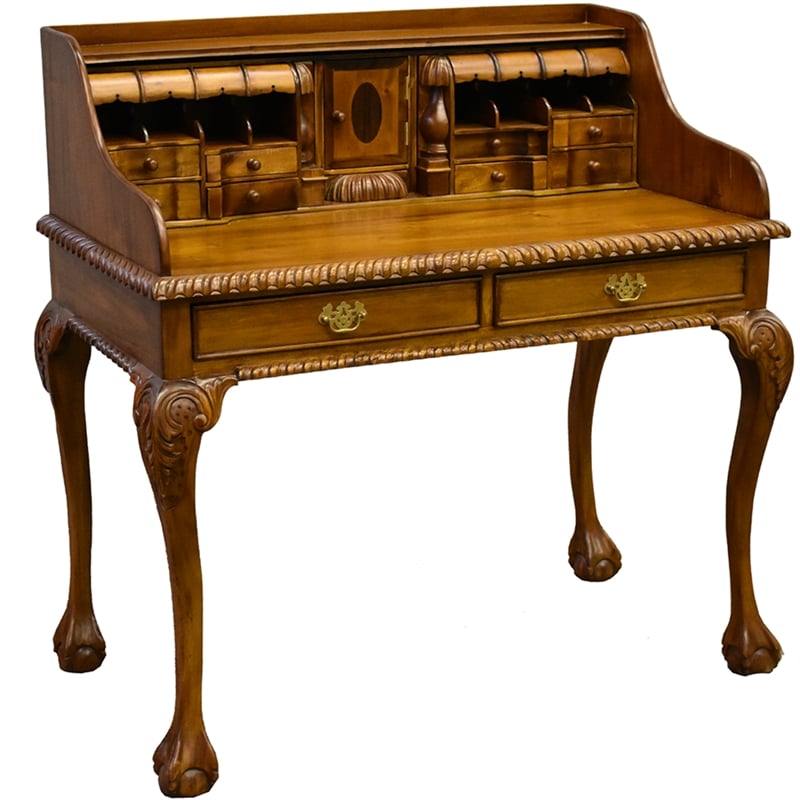 Crafters and Weavers Legacy Escritoire Secretary Desk - Light Brown Walnut
