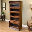 Crafters and Weavers Legacy 5 Stack Barrister Bookcase - Light Brown Walnut