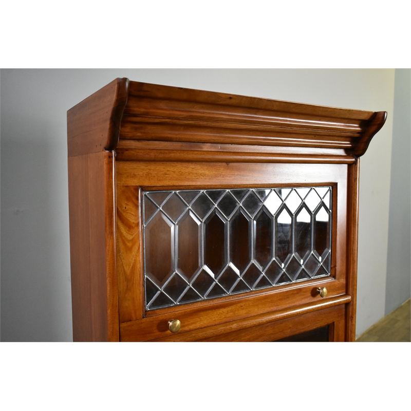 Crafters and Weavers Legacy 4 Stack Barrister Bookcase - Light Brown Walnut