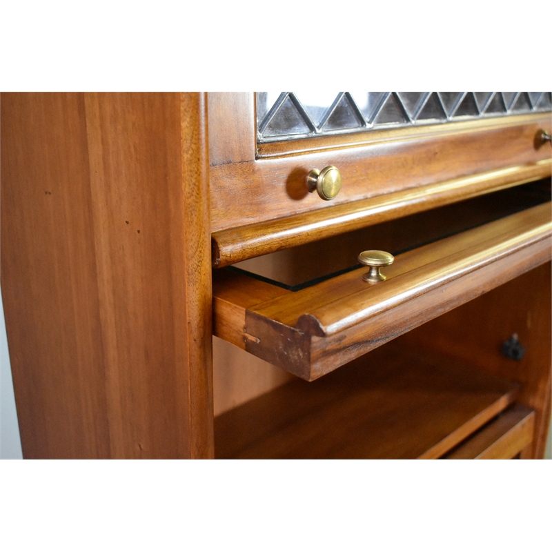 Crafters and Weavers Legacy 4 Stack Barrister Bookcase - Light Brown Walnut