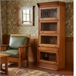 Crafters and Weavers Legacy 4 Stack Barrister Bookcase - Light Brown Walnut