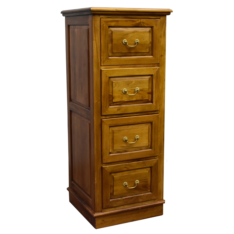 Crafters and Weavers Legacy 4 Drawer File Cabinet - Light Brown Walnut