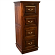 Crafters and Weavers Legacy 4 Drawer File Cabinet - Brown Walnut