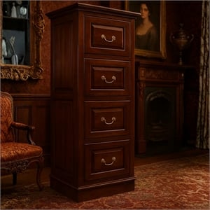 Crafters and Weavers Legacy 4 Drawer File Cabinet - Brown Walnut