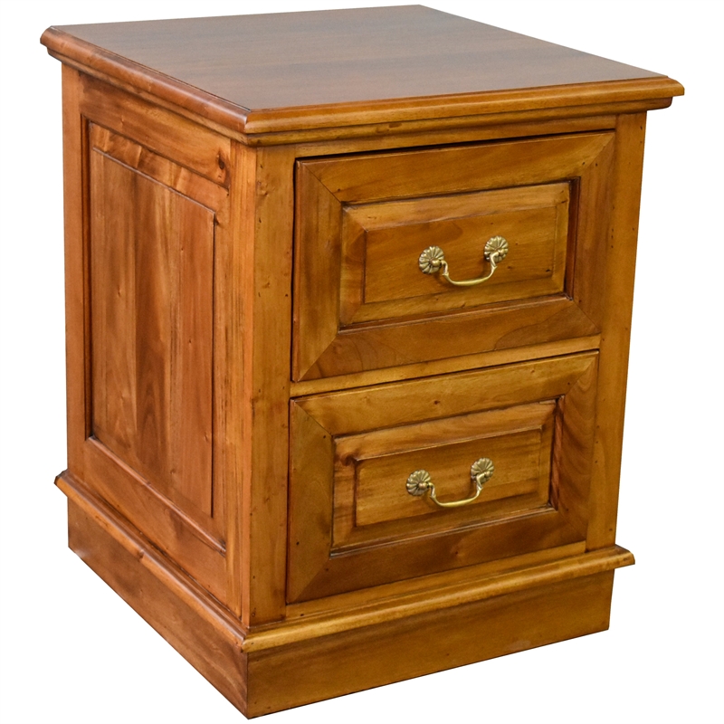 Crafters and Weavers Legacy 2 Drawer File Cabinet - Light Brown Walnut