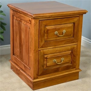 Crafters and Weavers Legacy 2 Drawer File Cabinet - Light Brown Walnut