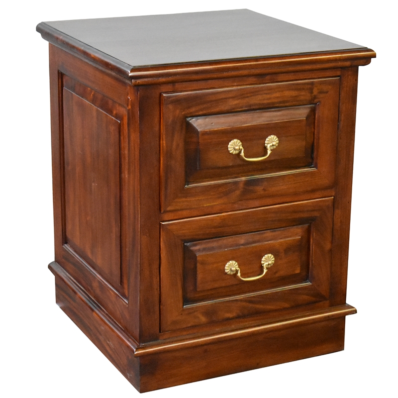 Crafters and Weavers Legacy 2 Drawer File Cabinet - Brown Walnut