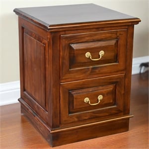 Crafters and Weavers Legacy 2 Drawer File Cabinet - Brown Walnut