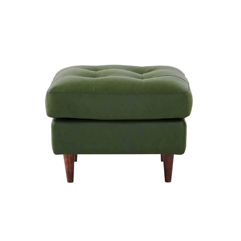 Crafters and Weavers Alessandra Modern Eco Leather Arm Chair in Green