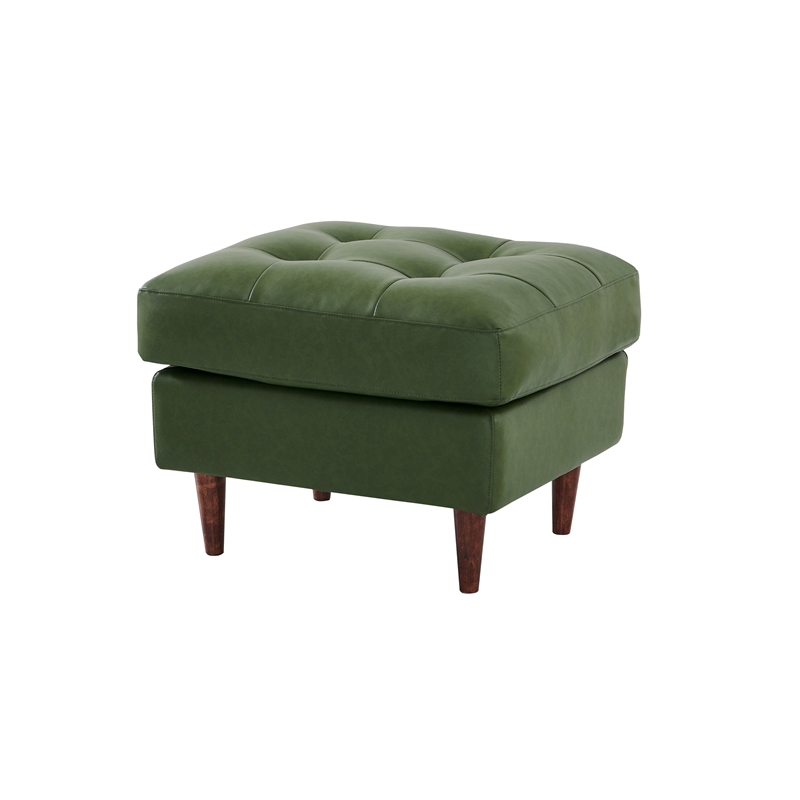 Crafters and Weavers Alessandra Modern Eco Leather Arm Chair in Green