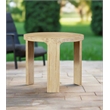 Crafters and Weavers Eclipse Outdoor Solid Teak Wood Natural Look End Table