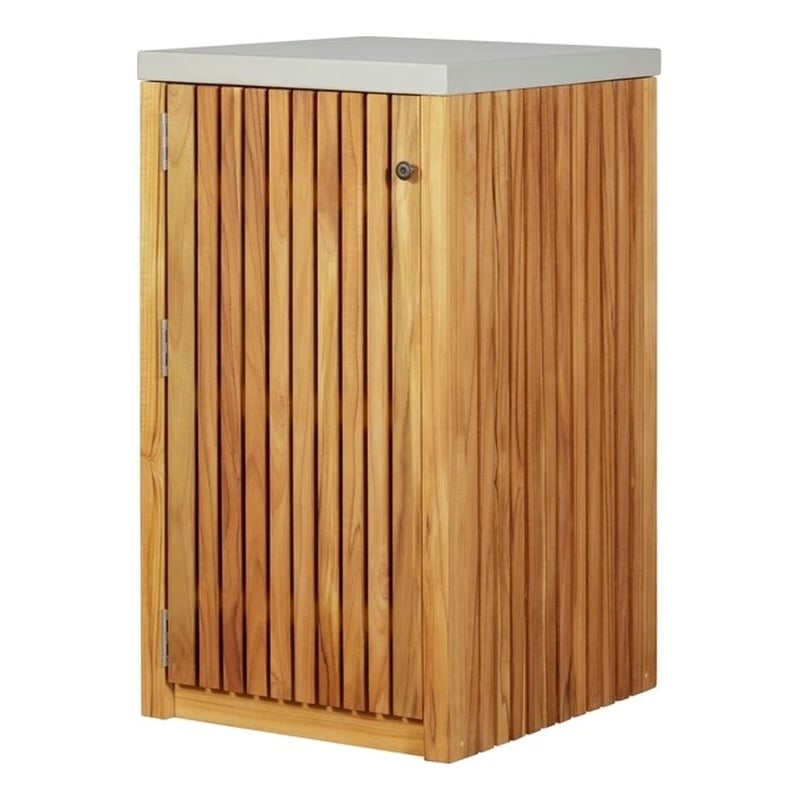 Crafters and Weavers Eclipse Outdoor Solid Teak Wood Cabinet in Natural