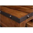 Crafters and Weavers Larson Solid Pine Wood 1 Drawer Side Table in Brown