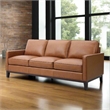 Samhara Top Grain Leather Sofa in Chestnut