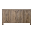 Crafters and Weavers Lotus Rustic Modern 4 Door Multi Purpose Console in Brown