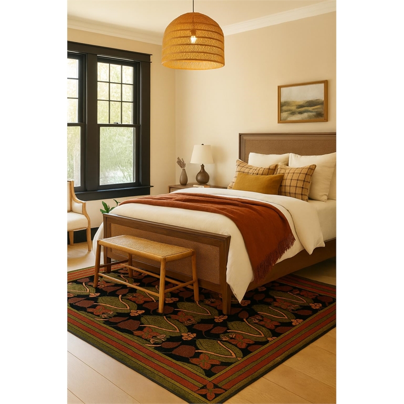 Crafters & Weavers Arts and Crafts Soft Washable Non Slip Area Rug (2'7