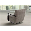 Crafters and Weavers Linea Collection Modern Swivel Arm Chair -Gray