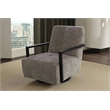 Crafters and Weavers Linea Collection Modern Swivel Arm Chair -Gray