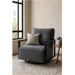 Crafters and Weavers Linea Collection Modern Swivel Arm Chair in Gray