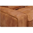 Crafters and Weavers Wainscot Top Grain Leather Sofa in Light Chestnut