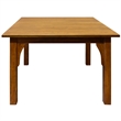 Crafters and Weavers Mission Style White Oak Square Dining Table in Walnut